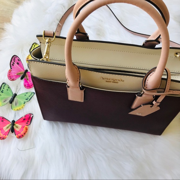 KATE SPADE CAMERON MEDIUM BAG SATCHEL CHERRYWOOD - Picture 4 of 8